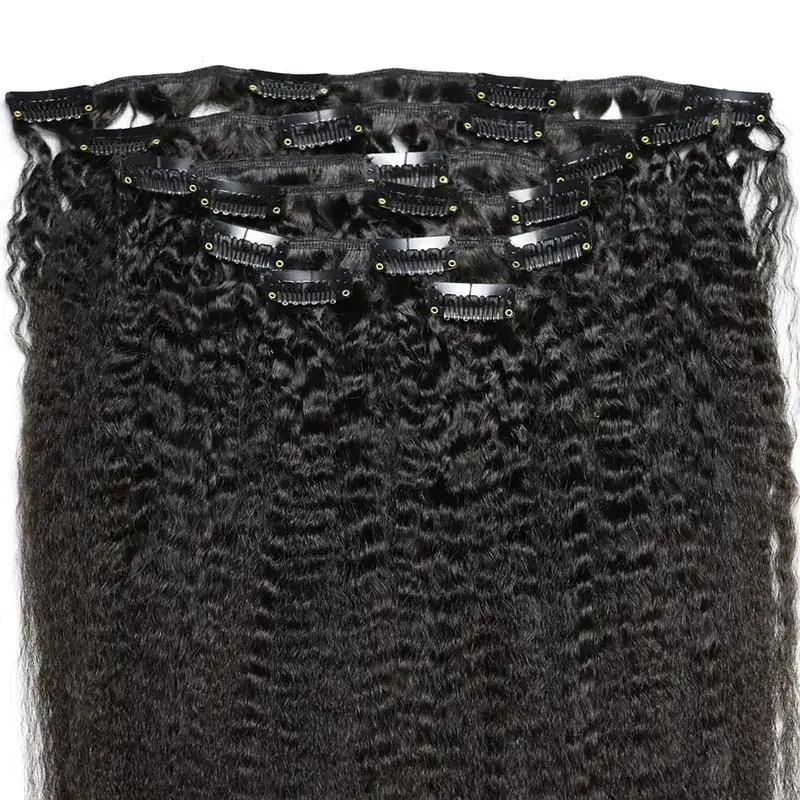 4C Clips Virgin Remy Human Hair Extensions Tight Small Afro Kinky Curly Clip In Hair Extensions African Black Women