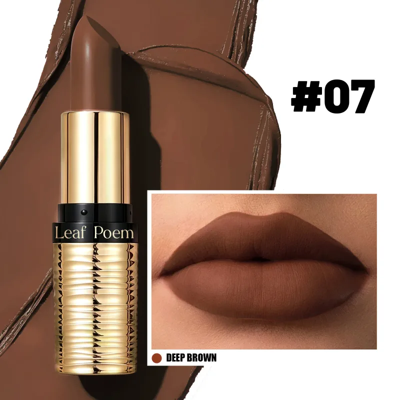 8 Colors Purple Matte Lipstick Waterproof Nude Brown Lip Tint Tone Long-lasting Velvet Matte Lipstick for Women Makeup Cosmetics