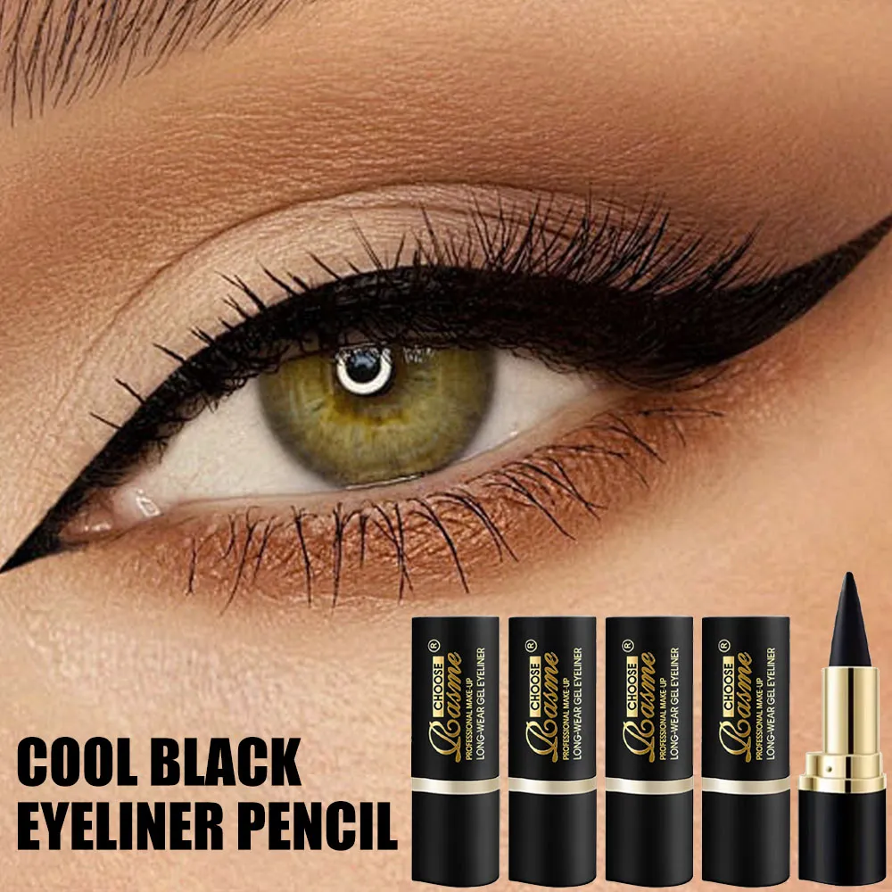 Retractable Gel Eyeliner Pencil Waterproof Long Lasting Smooth Black Eyeliner Cream Makeup Tool — image 3