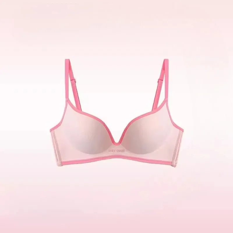 Push Up Seamless Bra for Small Chest | Colorful Dopamine Padded Bralette | Comfort Lift & Sexy Look for Women Bra and Panty Set