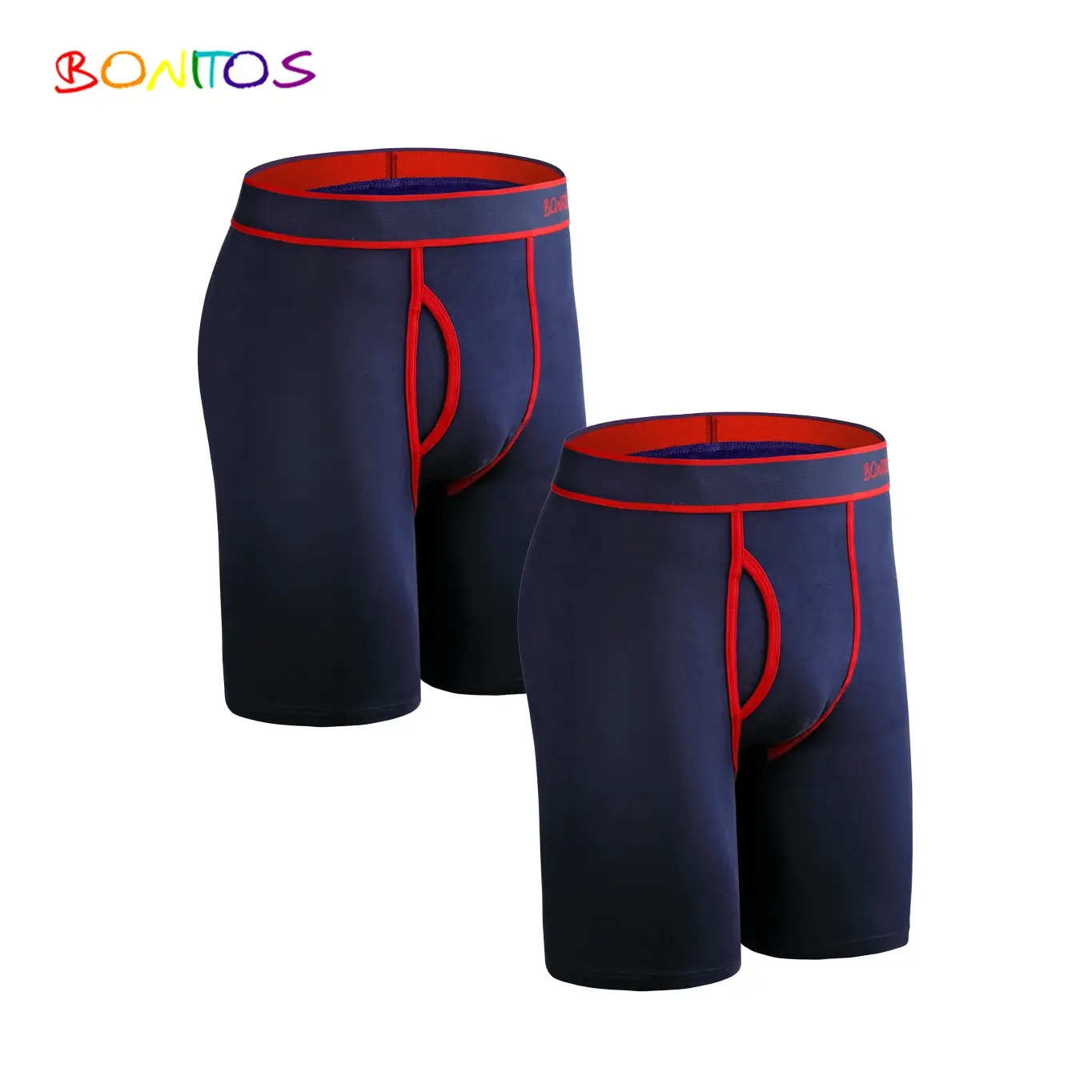 2 Buah Paket Celana Pendek Boxer Kaki Panjang Celana Dalam Pria Kit Celana Dalam Homme Celana Dalam Boxer Celana Dalam Slip untuk Pria Katun Pria Seksi Set Box Gym