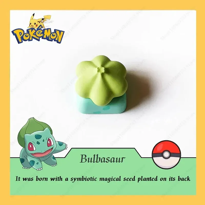 Pokemon Anime Cute Tail Keycaps Pikachu Gengar Eevee Keyboard Cap for Cross Shaft Mechanical Keyboard 3D Resin Keycaps Best Gift — image 10