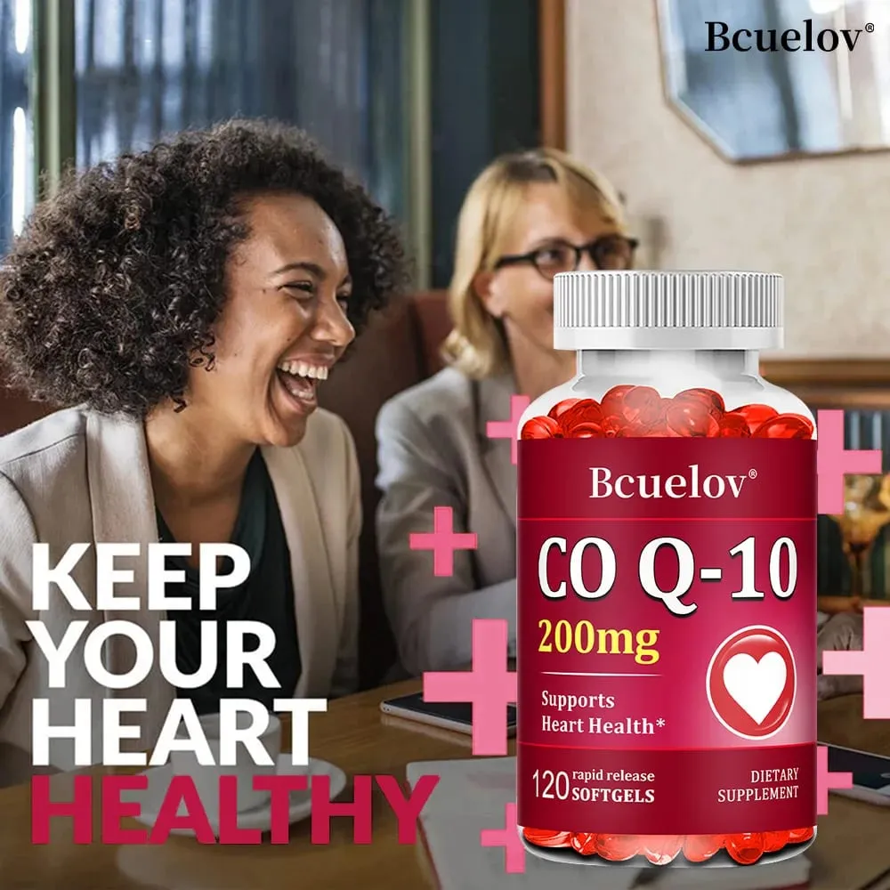 Coenzyme Q10 Capsules 200mg - Provides Energy Promotes Heart Cardiovascular Health Circulation Support Antioxidant — image 6