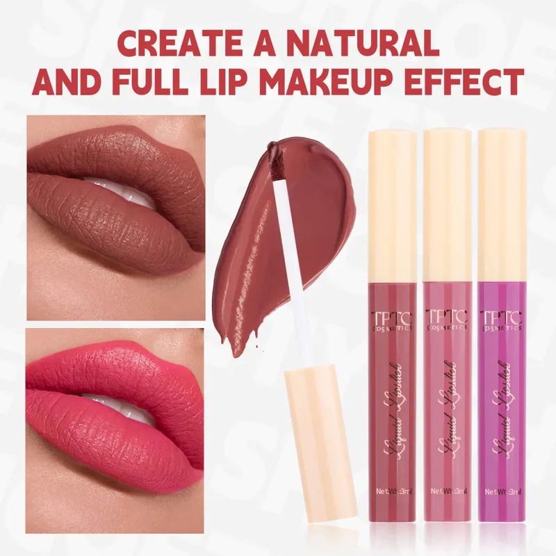 6-pack matte matte lipstick lip glaze long-lasting non-stick cup non-fading velvet lipstick lip gloss