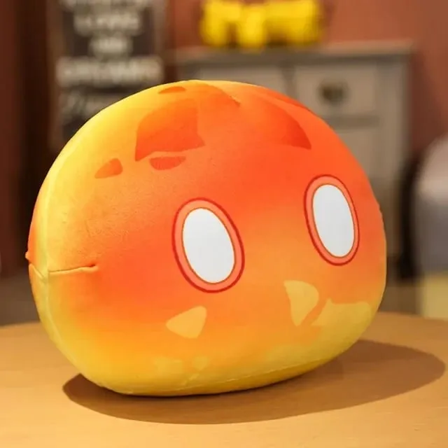 Baru 10Cm Proyek Anime Lucu Genshin Impact Slime Mainan Bantal Mewah Kawaii Kartun Anime Mainan Bantal Hadiah Ulang Tahun Natal untuk Anak-anak