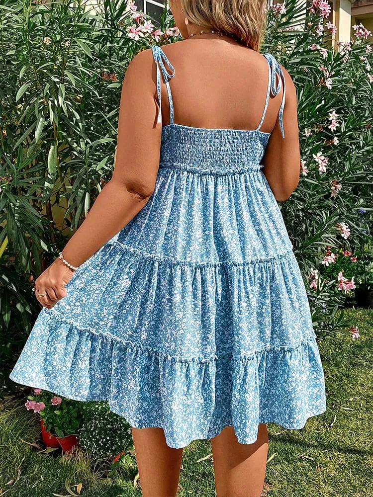 Vestido feminino plus size com recorte nas costas, manga curta e minivestidos boêmios sem mangas