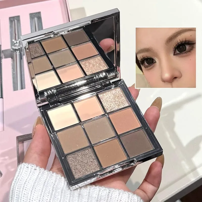 ART VALUE Makeup Set Include 4Lip Mud 1Eyebrow Pen 1Mascara 1Eyebrow Tinted 1Pressed Powder 1Blush 1Contour 1Eyeshadow Cosmetics