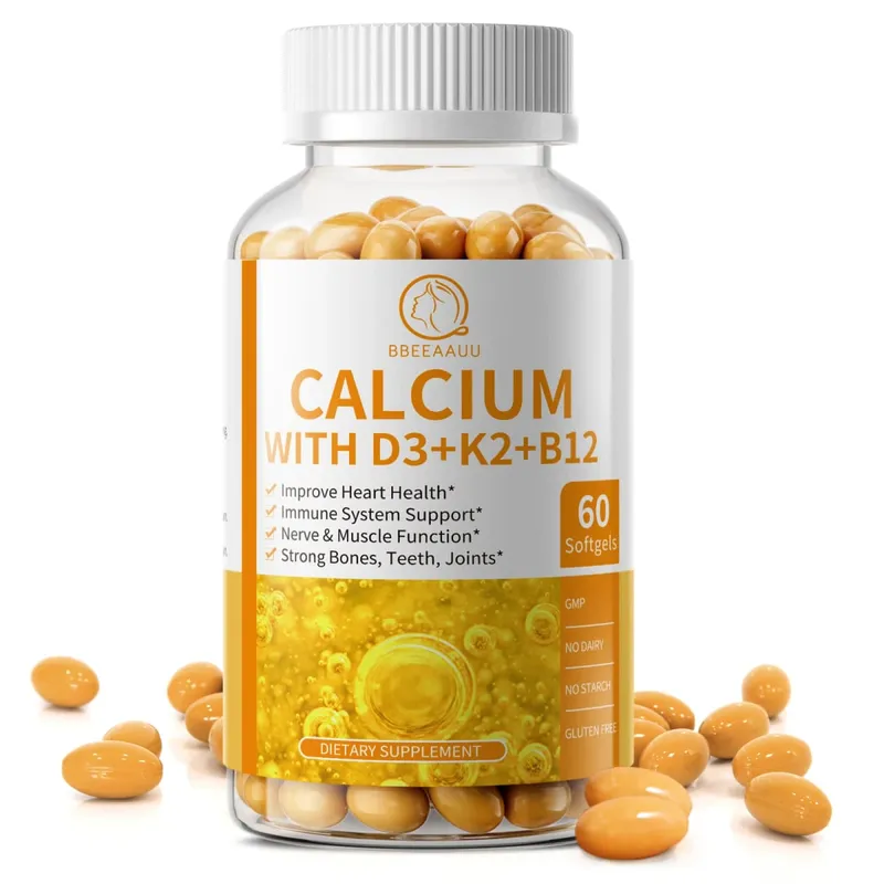 Vitamin D Calcium Capsules Helps Calcium Absorption Strengthen Bone and Tooth Improve Osteoporosis Adult Health Food