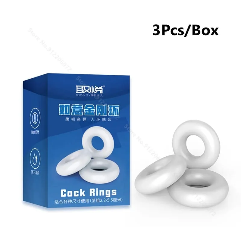 Male Penis Ring For Men Delay Ejaculation Stronger Erection Semen Lock Rings Masturbating Sex Toys For Man Gay Adult No Vibrator