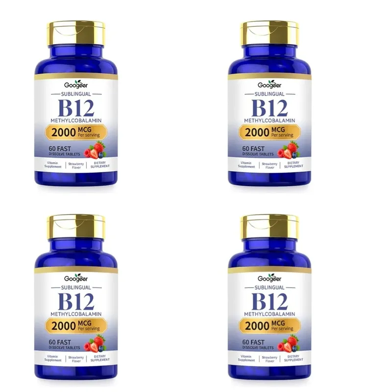 Googeer B12 Methylcobalamin Sublingual Fast Dissolve Tablets with Strawberry Flavor for Daily Body Comfort Support 60 Tablets — image 10
