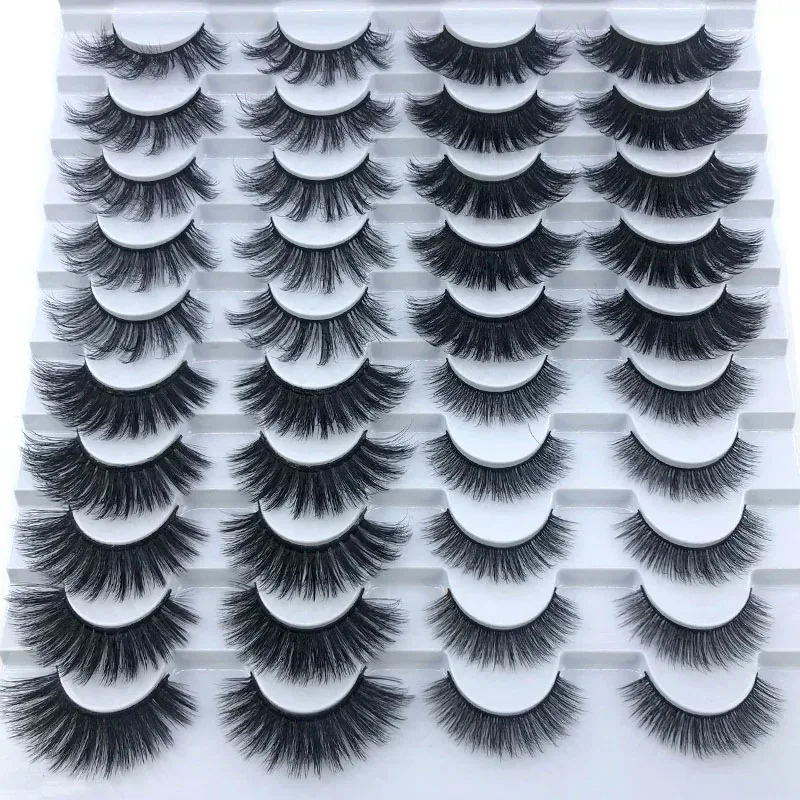 16 Pairs 3D Mink Hair False Eyelashes Natural/Thick Long Eye Lashes Wispy Makeup Beauty Extension Tools