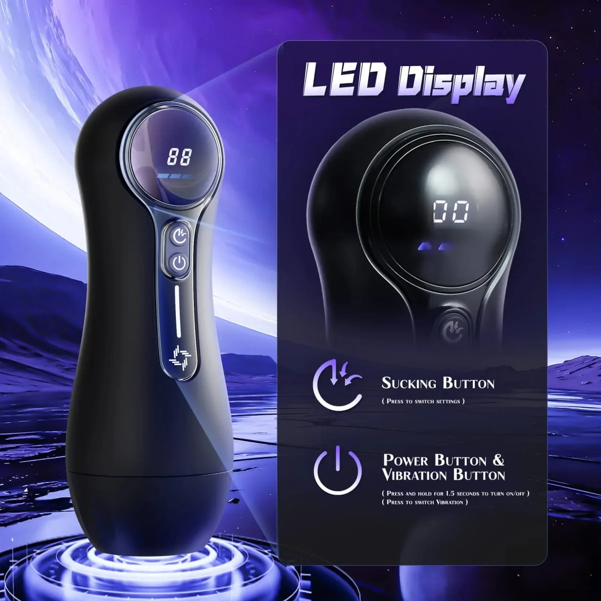 Otomatik Erkek Emme Masturbator LCD Ekran Mastürbasyon Fincan 9 Titreşim Modu Ile Cep Kedi Yetişkin Seks Oyuncakları Adam için — image 3
