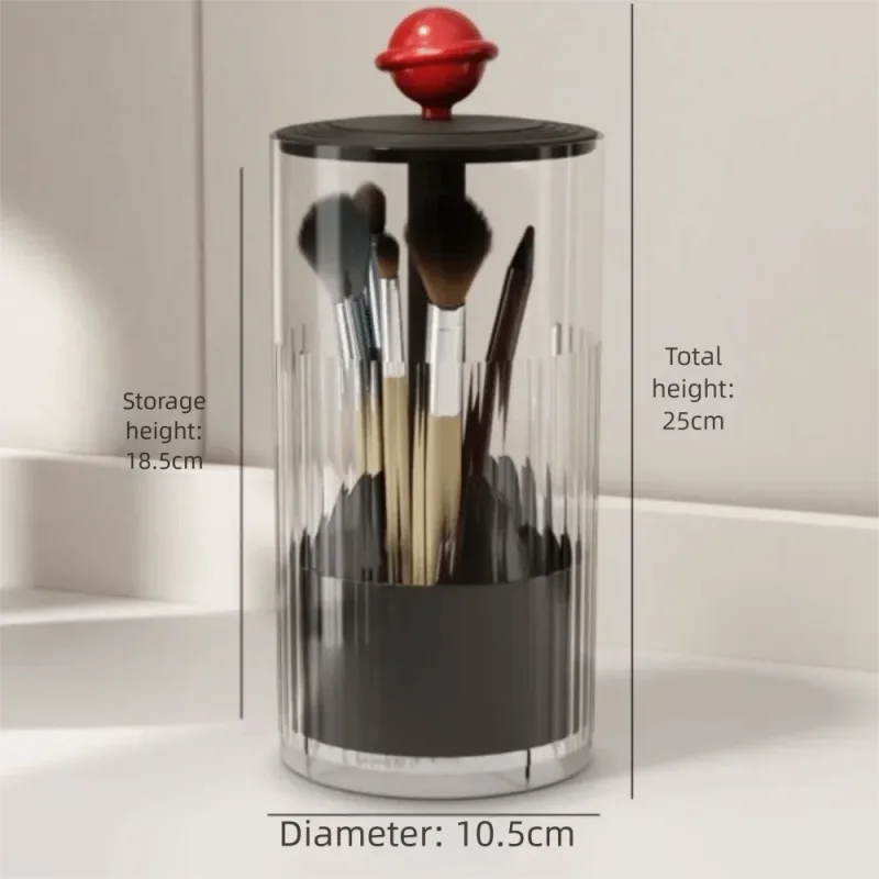 PU Leather Makeup Brush Bucket Dust-Proof Waterproof Empty Cosmetic Brushes Pen Holder Portable Makeup Brush Organizer