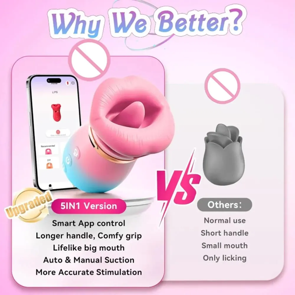 APP Steuerung Saugen Vibrator Zunge Lecken Sauger Weibliche Oral Klitoris Nippel Stimulator Vibrierende Vakuum Sex Spielzeug für Paare