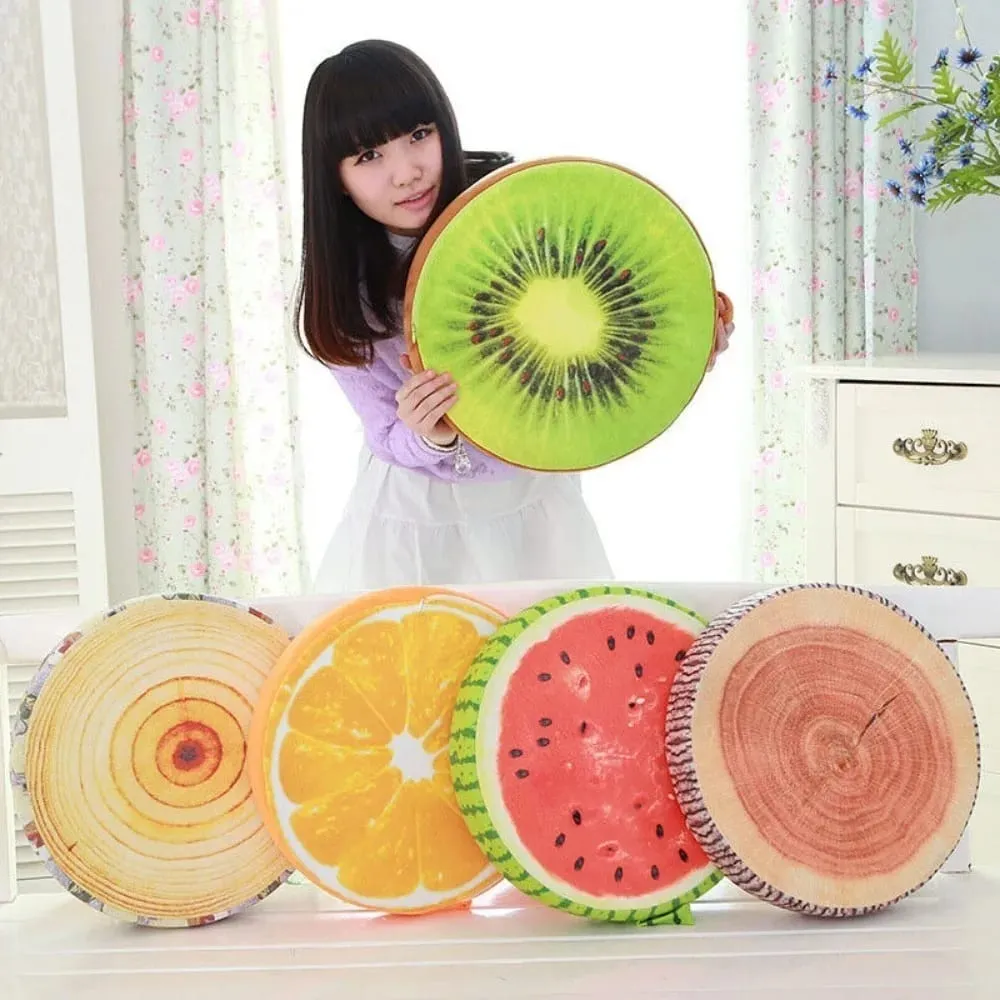 Kindergarten Soft Sofa Pillow Funny Fruit Seat Pads Chair Cushions Seat Pads Round Pillow