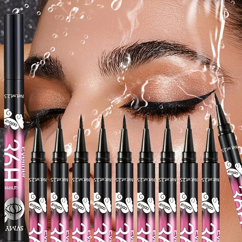 3pcs/5pcs Waterproof Black Eyeliner Pencils-Smudge-Proof Long-Lasting &Beginner-Friendly Eye Makeup — image 1