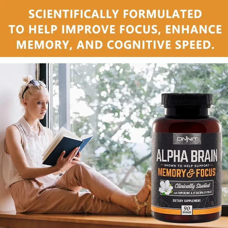 Alpha Brain Supplement - Helps Maintain Brain Cells May Improve Memory Concentration and Cognitive Processing Speed