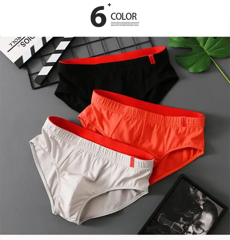 1/3PCS Men's Pure Cotton Briefs High Quality Comfortable Underpants Breathable Shorts Underwear Lingerie Panties Calcinha Cuecas