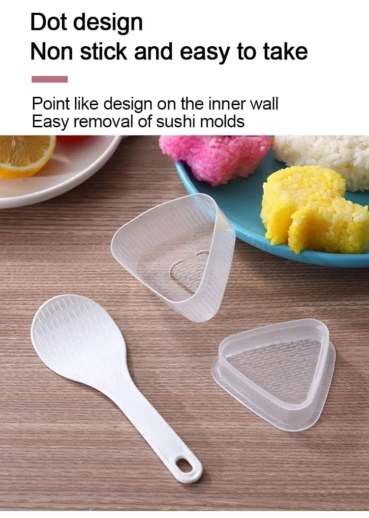 Triangle Shape Onigiri Molds Accessories for Sushi Making Tools Prepare Sushi Mold Rice Mold Shape SSGJ002