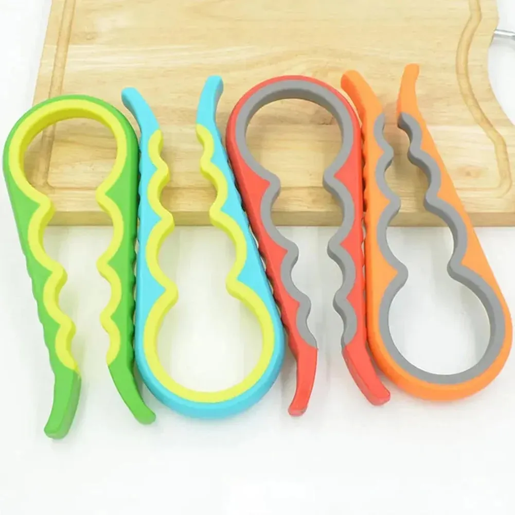 4-in-1 Universal Jar Opener Multifunction Handy Screw Cap Jar Openers Can Lid Opener Bottle Can Lid Grip Wrench Kitchen Gadgets
