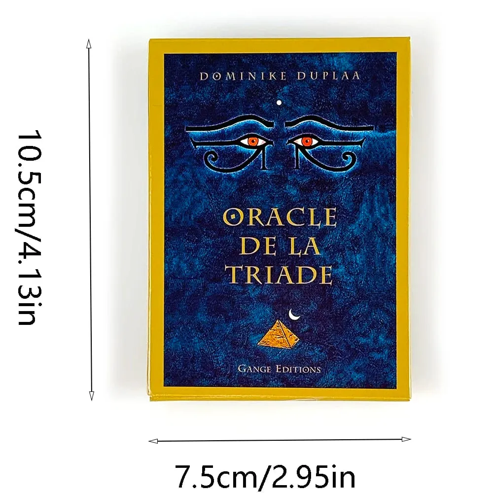 Oracle De La Triade French Version Oracle Cards Ancient Egyptian Mystic Divination Deck Spiritual Fortune-Telling Cards Game