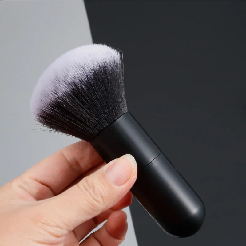 Large Round Handle Powser Brush Black Makeup Brushes Fluffy Soft Professional Powder Foundation Blush Brush Cosmetic Accessories — image 3