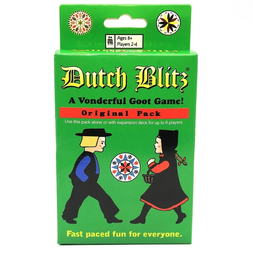 Dutch Blitz Le jeu de cartes original au rythme rapide contient 160 cartes, rapide et facile à apprendre, excellent jeu familial pour tout le monde pour 2 personnes