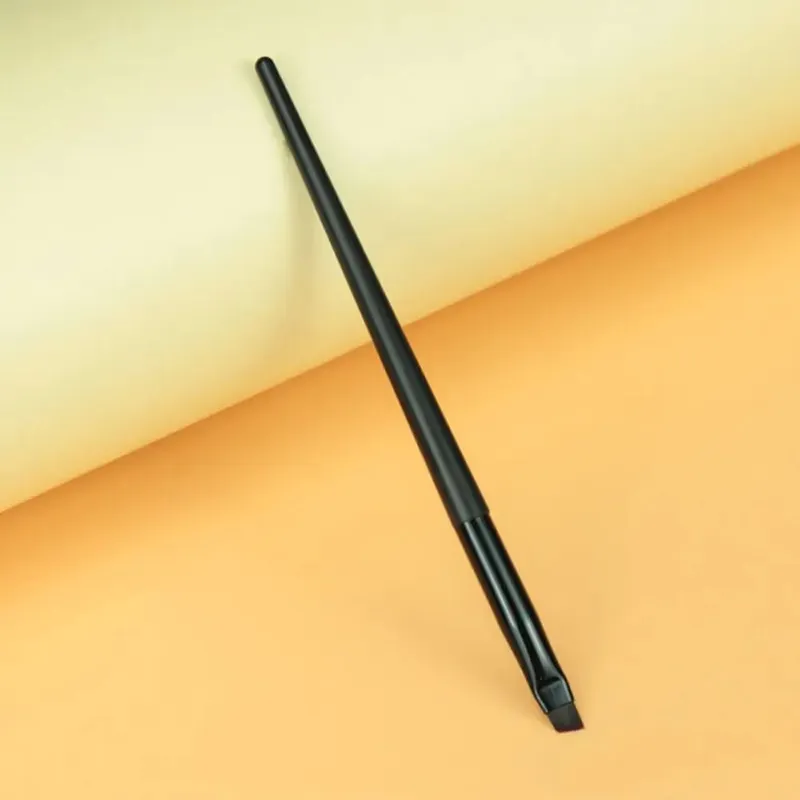 Pennello per cosmetici Strumento per trucco Pennelli per eyeliner angolati fini per principianti Pennello per sopracciglia piatto Pennello per sopracciglia Pennello per trucco a lama