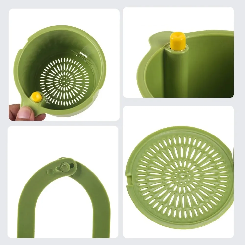Hanging Sink Draining Basket Openable Bottom Cover Detachable Kitchen Garbage Filter Food Residue Filter Cleaning Water Basket — image 6