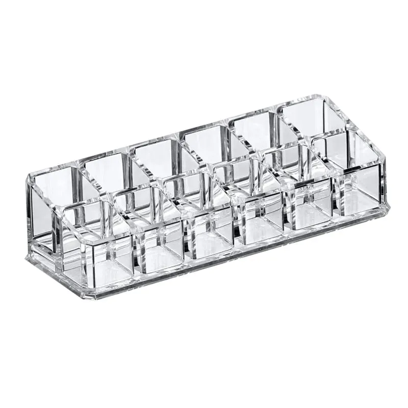 26 Holes Acrylic Makeup Brushes Holder Desktop Lipstick Organizer Eyeliner Cosmetics Pen Storage Rack Transparent Showing Shelf