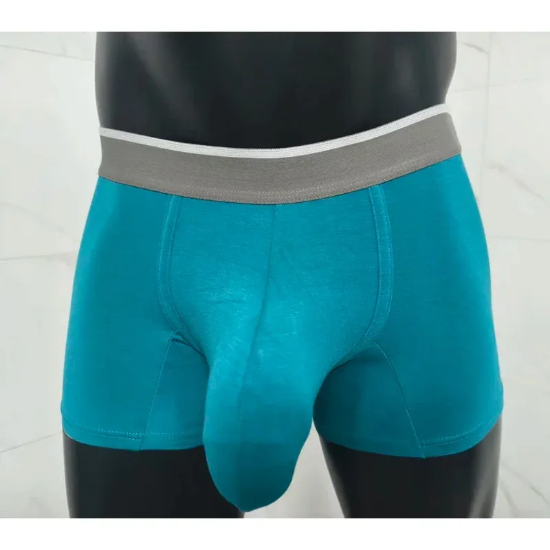 2026 Boxer Modal para hombre, pantalones cortos con bolsillos grandes, ropa interior Sexy de moda cómoda