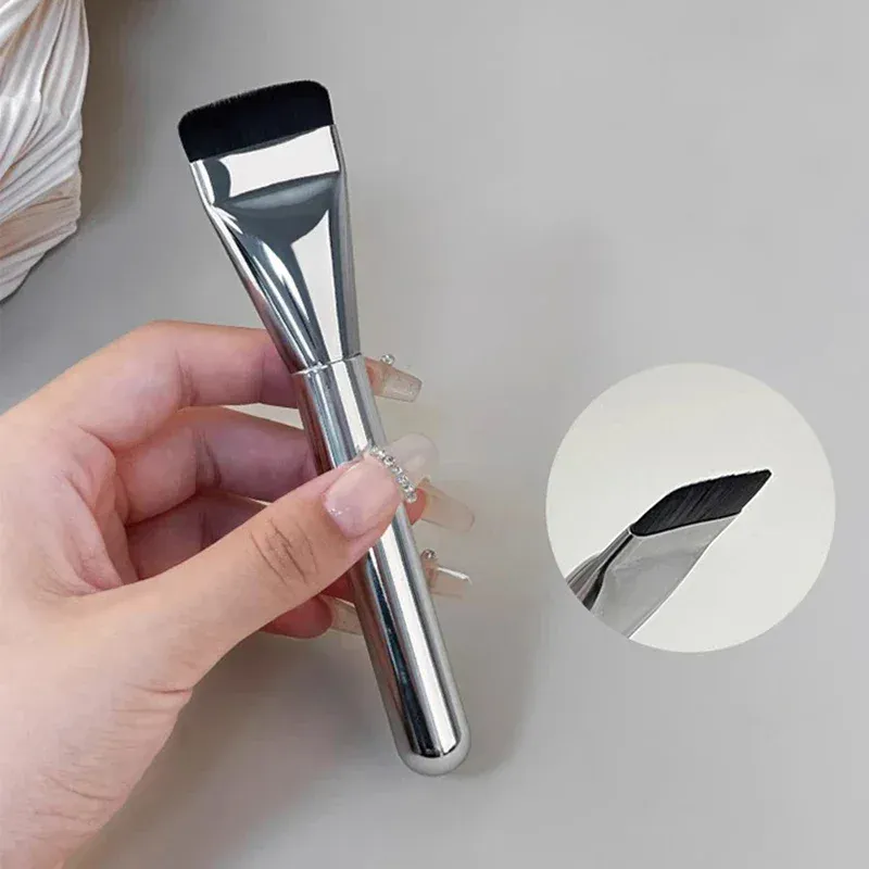 Contour Brush Blending Foundation Cream Makeup Brushes Beauty Brush Lightweight Face Contour Brush Ultra Thin Foundation Flat — image 3