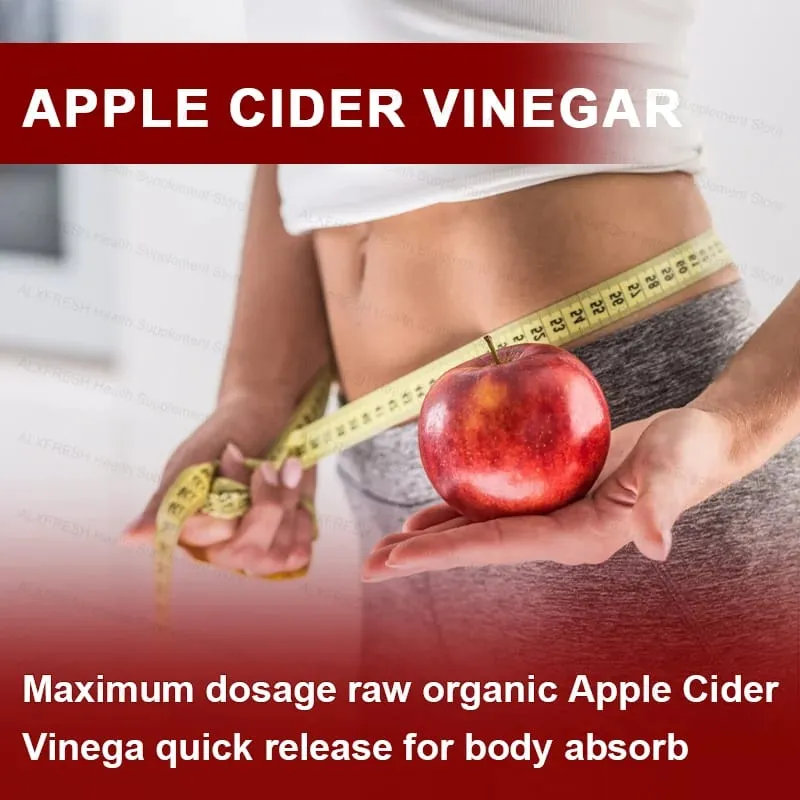 Apple Cider Vinegar Capsules Flat Belly Weight Management Digestion Detox Metabolism Burn Fat Appetite Suppressant