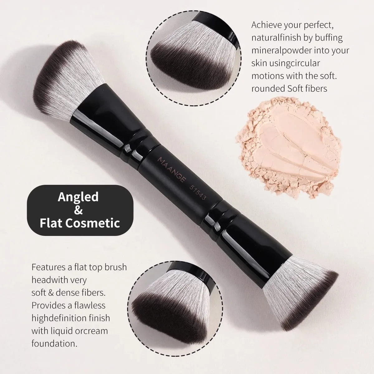4pcs Dual-ended Makeup Brushes Set With Box Foundations Powder Conceal Blush for Eyeshadow Basic Brush Beginner Travel — image 2