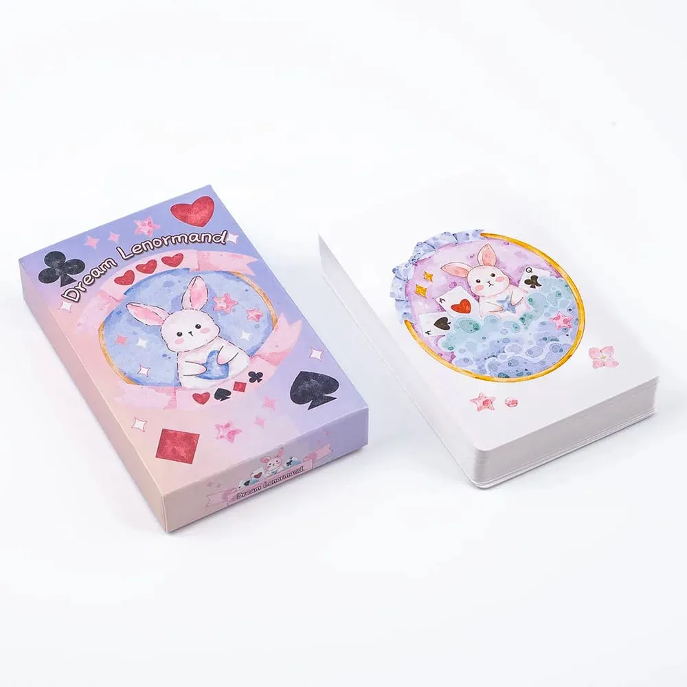 Dream Lenormand Tarot Card Deck 43 Cards Oracle Board Game for Kids Family & Friends Perfect Puzzle Leisure Activity 8.9 x 5.7cm