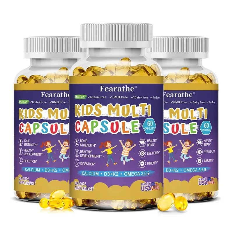 Børnenes komplette ernæringsgummi med vitamin D3 zink og jod til immunstøtte og vækststøtte 60 gummigummier