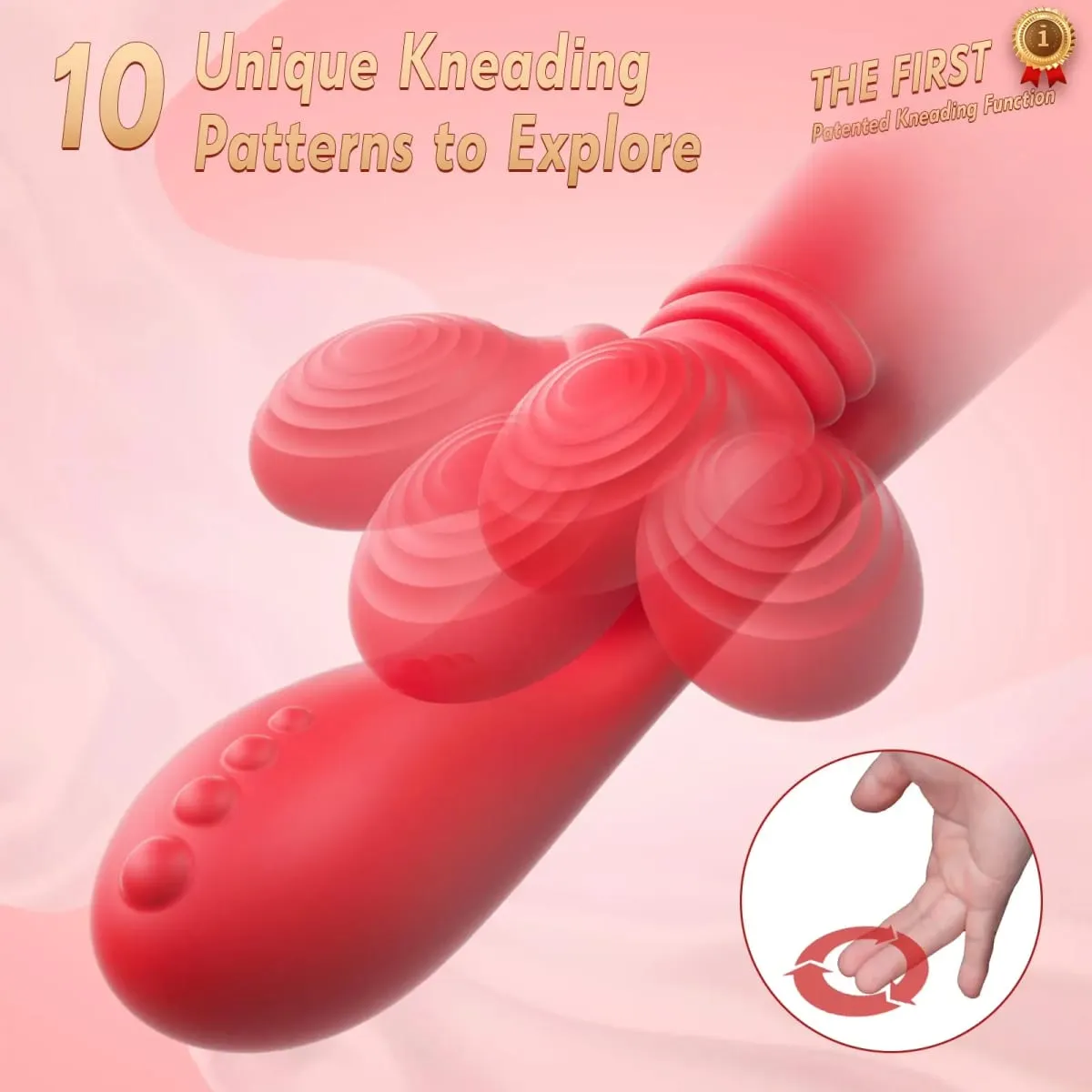 5 IN 1 Tapping Thrusting Dildo Vibrator for Women G Spot Vibrator Kneading Clit Stimulator Female Masturbator Adult Sex Toys