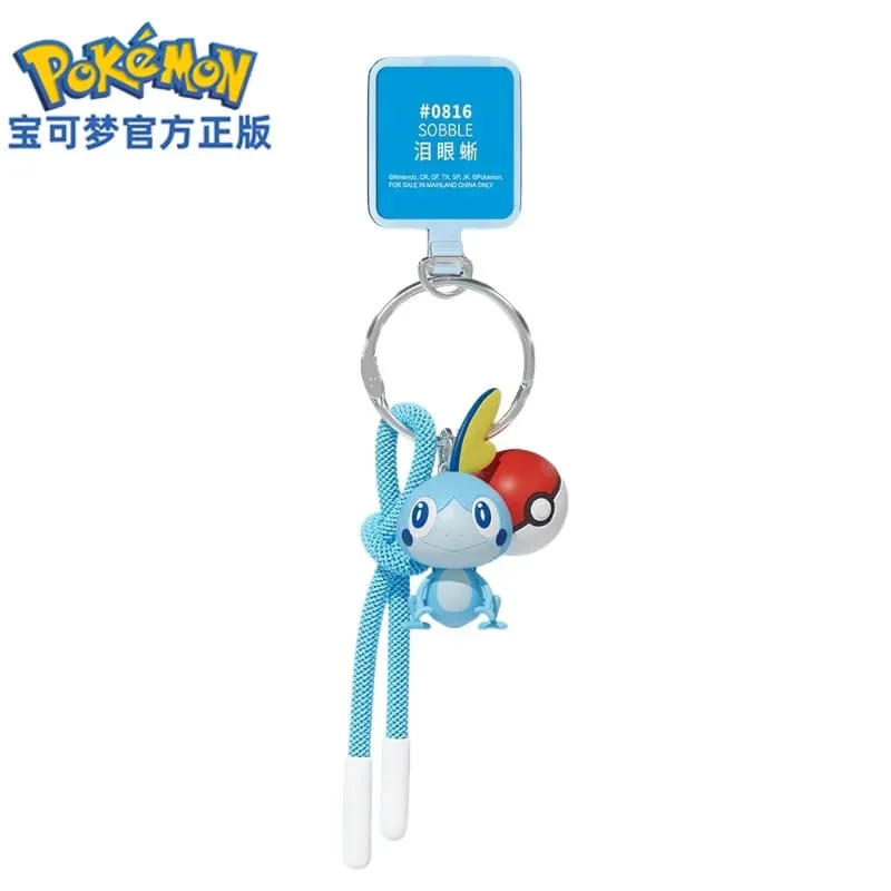 Gantungan Kunci Pokemon Scorbunny Tulen Grookey Riolu Sobble Wobbuffet Cubone Anime Action Figure Mainan Gantungan Kunci Hadiah Loket Wangian