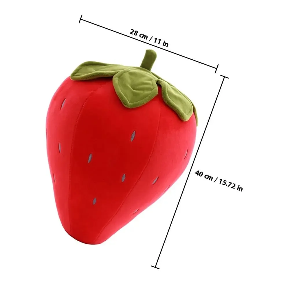 Creative Strawberry Cushion Soft Fruit Shape Pillow Cute Bedroom Decor Comfortable Supple Throw Pillow Decorative Strawberry