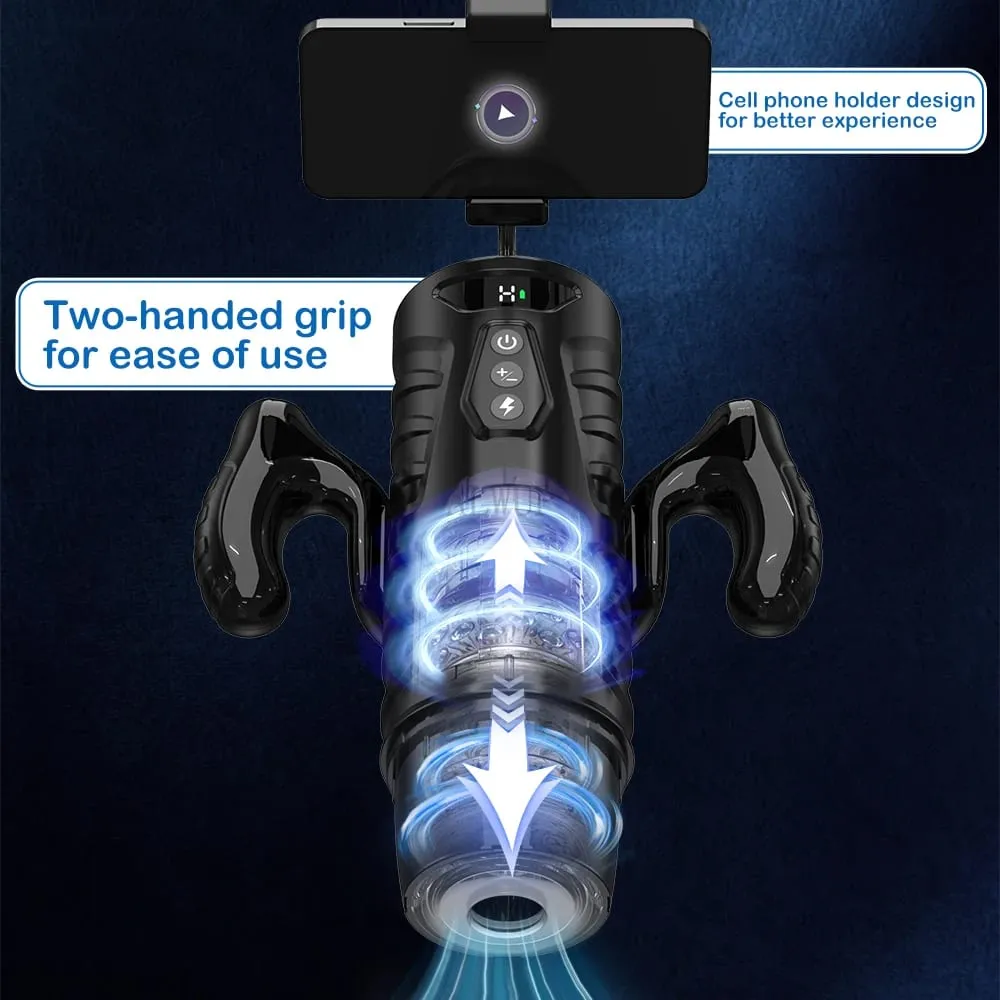Telescopic Male Masturbator Automatic Mastubator Cup for Men 7 Thrusting Rotating Modes Penis Pump Piston Blowjob Sex Machine