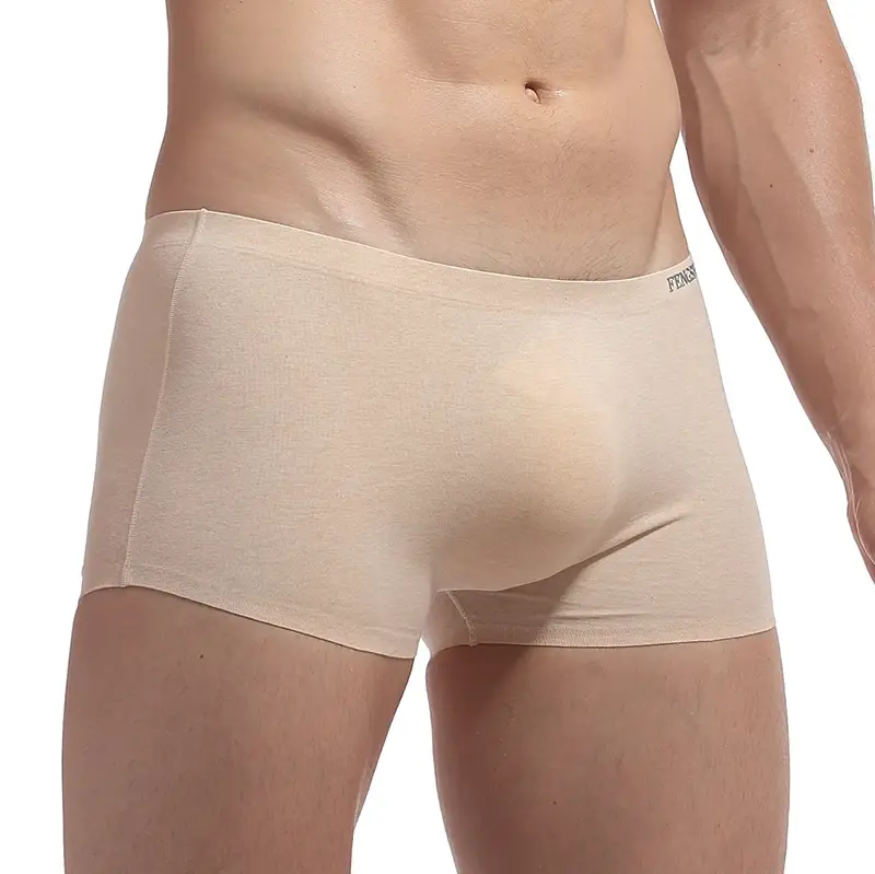 Men's Underwear Boxers Men Elasticity Breathable Trunk Boxer Comfortable Seamless Man Solid Underpants Shorts Panties