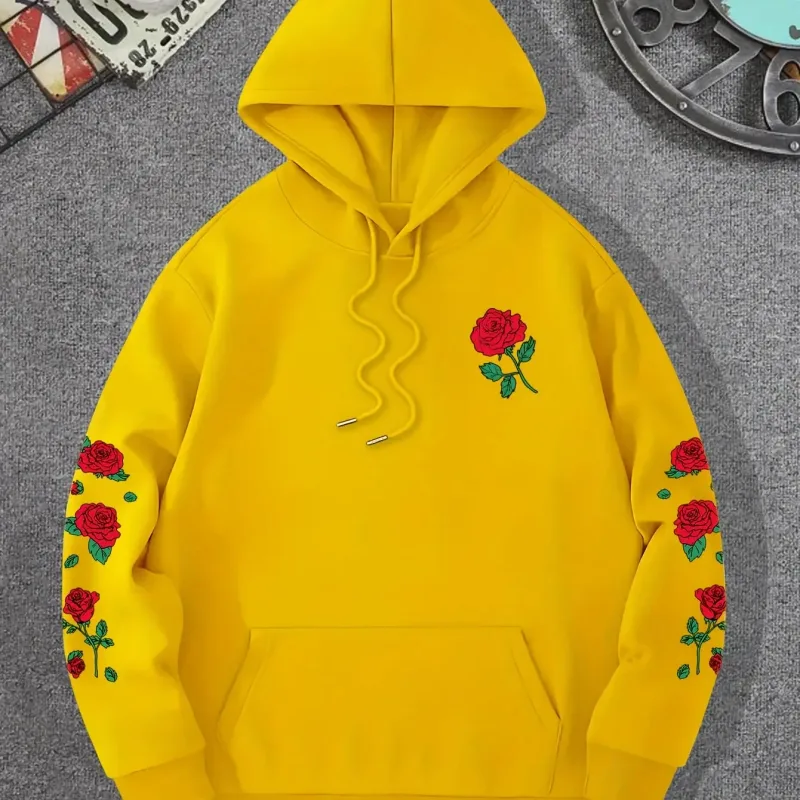 2025 ใหม่ฤดูหนาวผู้ชายสบายๆหลวมขนแกะความอบอุ่นHooded Sweatshirtแฟชั่นอินเทรนด์สบายๆอเนกประสงค์Walkaround 2D Hooded
