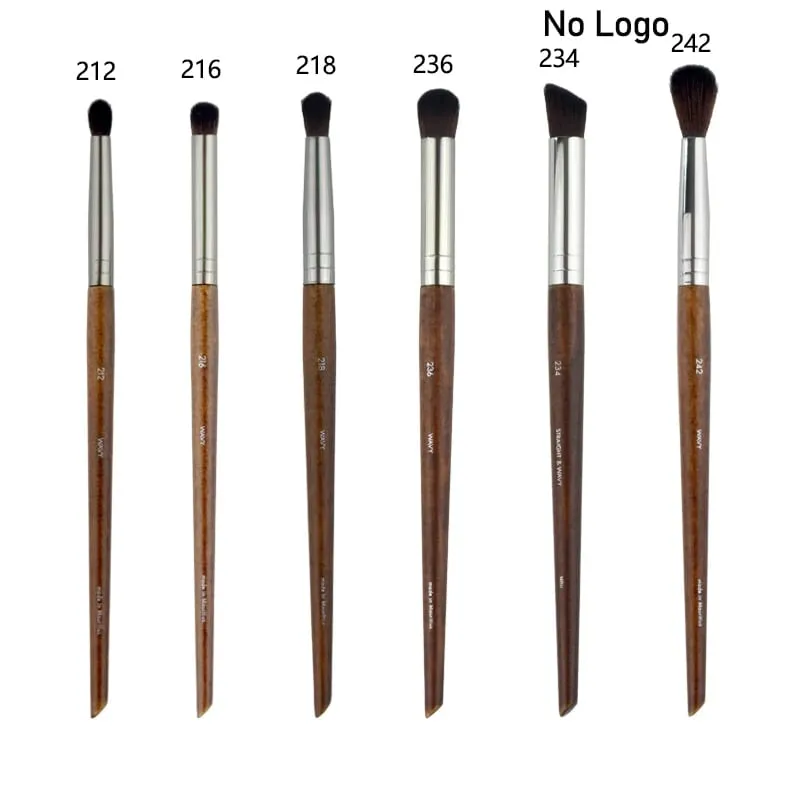Augen-Make-up-Pinsel aus Naturholz, komplettes Set, Pro Crease Lidschatten-Make-up-Set, zum Verwischen von Textmarkern, Augenbrauen, Lippen- und Wimpernpinsel, praktisch