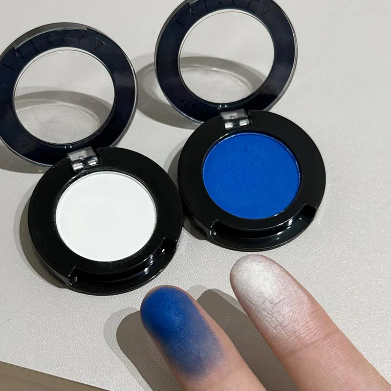 Gothic Matte Red Eye Shadow White Lying Silkworm Eyeshadow Eyeliner Palette Eye Makeup Matte Blue Punk Smoky Eyeshadow Cosmetics — image 6