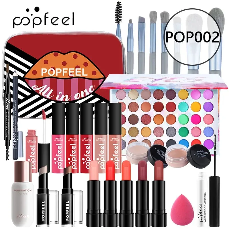 All-in-One Makeup Kit Gift Set with Eyeshadow Palette Foundation Lip Gloss Blush Brushes Eyeliner and More Beauty Gifts — image 9