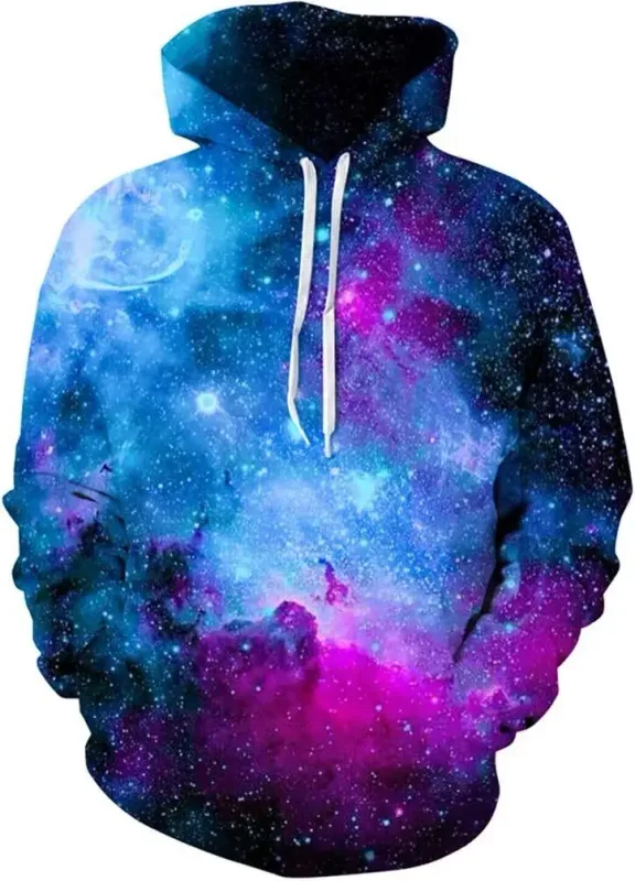 Hoodie Grafik Lelaki Uniseks Cetak Kebaharuan Hoodie, Baju Pullover Corak 3D Dengan Poket, Hoodie Grafik Panas Lengan Panjang Saya