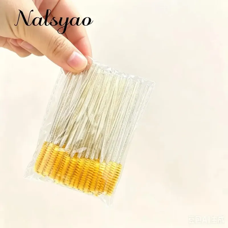 Brosses à cils jetables, Extension, brosse à sourcils en cristal, baguette de Mascara, ensemble d'outils cosmétiques, maquillage et beauté, 50 pièces