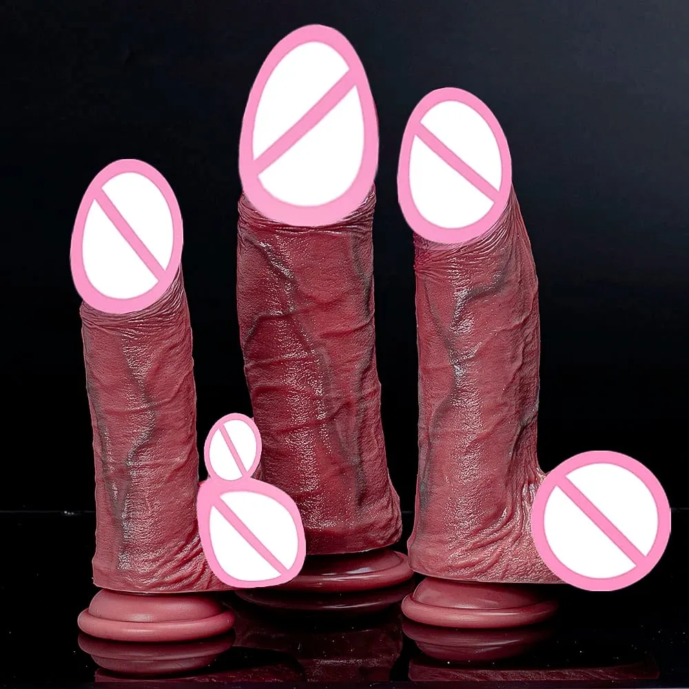 현실적인 항문 새로운 딜도 라구 딜도 Buttplug 전립선 마사지 초보자를위한 흡입 컵 페니스 여성을위한 섹스 토이 Anal Vaginal Masturba — image 4