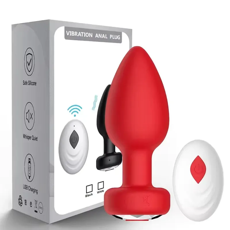 Remote Wireless Control Anal Vibrator Butt Plug Male Prostate Massager Female Vagina Masturbator for Adult Sex Toys Women Gay
