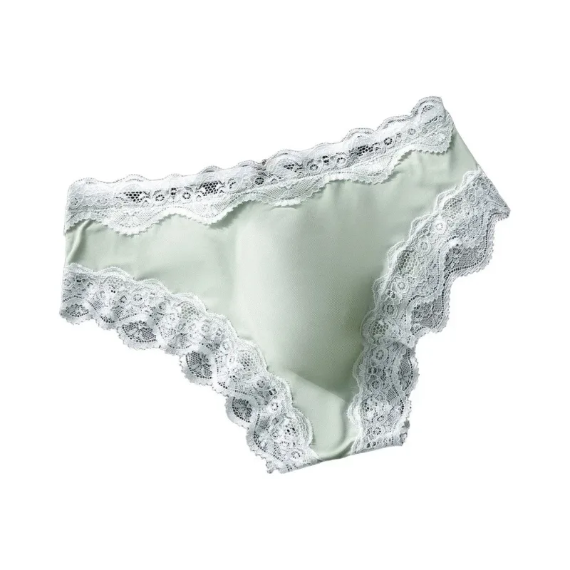 Bragas para hombre, calzoncillos con adornos de encaje, transpirables, de alta elasticidad, bolsa convexa 3D, ropa interior Sexy fina transparente